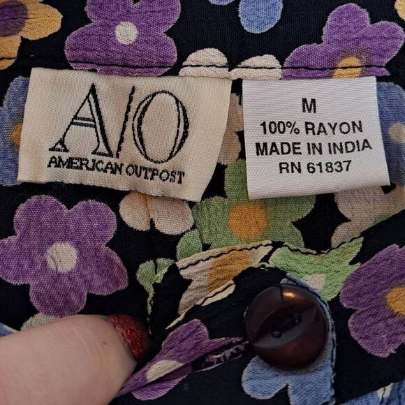 American Outpost Y2K Floral Mini Skirt size M - Picture 4 of 5